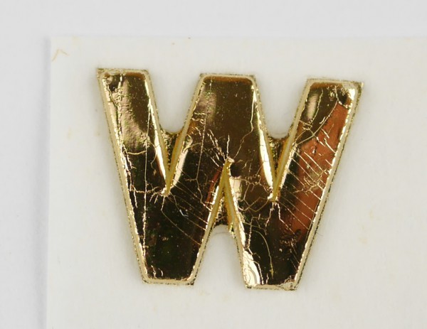 Wachsbuchstabe W – Gold Glänzend – 8 mm