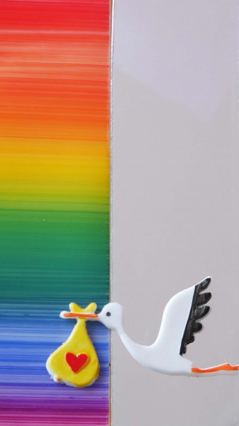 Wachsverzierset Storch - Komplettset