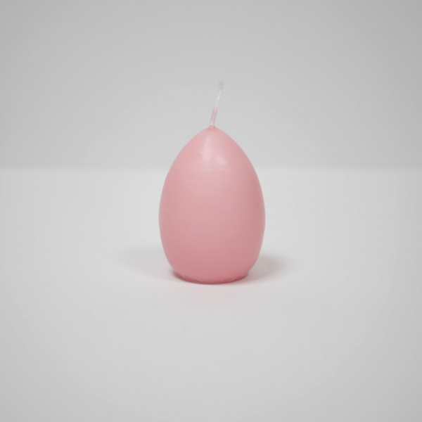 Eierkerze rosa für Ostern und Frühlings Dekoration