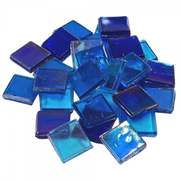Eis Glas - Transparent - Blau Mix