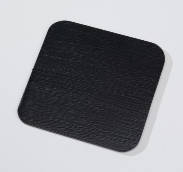 Teller Alu schwarz 10x10 cm