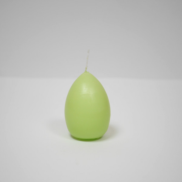 Eierkerze hellgrün für Ostern und Frühlings Dekoration