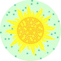 Mosaik Vorlagen - Sonne | ∅ 40 cm Mosaik Vorlagen - Sonne | ∅ 40 cm