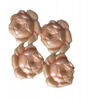 4 Rosen, 2 cm, elfenbein/perlmutt 4 Rosen, 2 cm, elfenbein/perlmutt