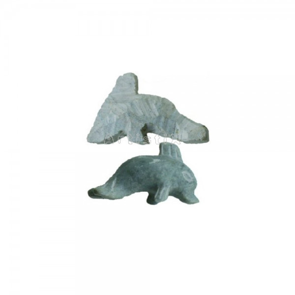 Speckstein Tierfigur Delfin