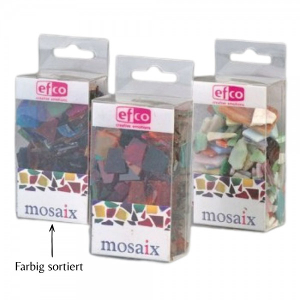 Mosaix Glasstücke - Farbig sortiert