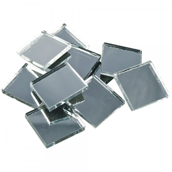 Spiegelmosaik - 15 x 15 x 4 mm - Silber