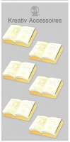 6x goldenes Buch, ca. 3 cm 6x goldenes Buch, ca. 3 cm