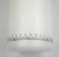 Wachsborte in silber, 3 Reihen, 19 cm Wachsborte in silber, 3 Reihen, 19 cm