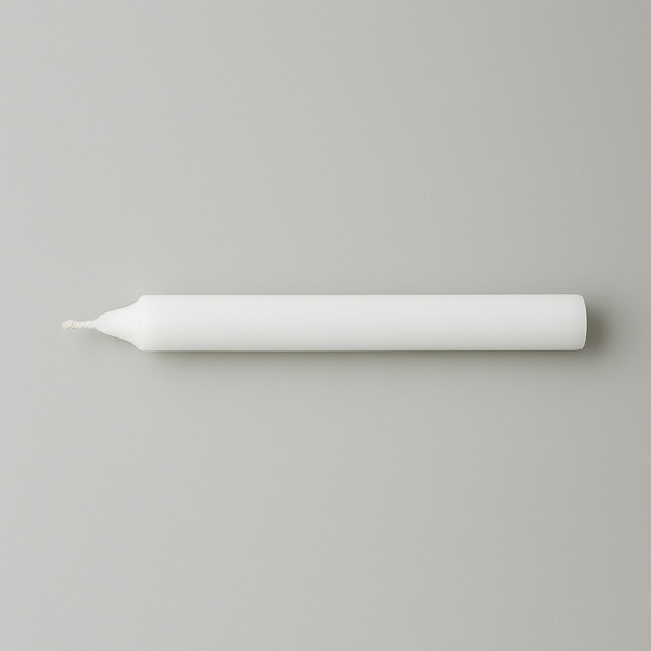 Stabkerze/Tafelkerze weiß