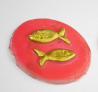 Wachsmotiv Kreis mit Fische Wachsmotiv Kreis mit Fische