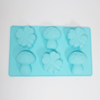 Silikon Gießform Pilze und Kleeblätter Silikon Gießform Pilze und Kleeblätter