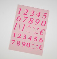 Schablone Stencil Zahlen und Sonderzeichen Schablone Stencil Zahlen und Sonderzeichen