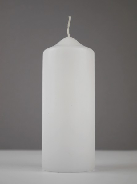 Stumpen Kerze weiß 150/60 mm