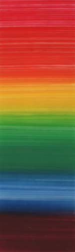 Wachsverzierung Regenbogenstreifen XXL für Kerzen