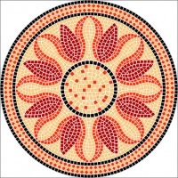 Mosaik Vorlagen - Lotus | ∅ 80cm Mosaik Vorlagen - Lotus | ∅ 80cm