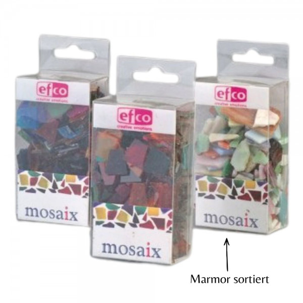 Mosaix Glasstücke - Marmor sortiert