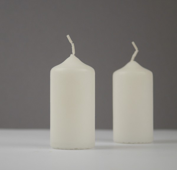 Stumpen Kerze weiß 80 x 40 mm