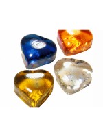 Herzen aus Glas in bunten Farben Herzen aus Glas in bunten Farben