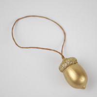 Eichel gold Anhänger aus Holz Eichel gold Anhänger aus Holz