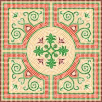 Mosaik Vorlagen - Agra | 80x80 cm Mosaik Vorlagen - Agra | 80x80 cm