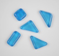 Mosaik Soft Glas poly neon blau nachtleuchtend Mosaik Soft Glas poly neon blau nachtleuchtend