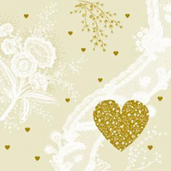 Servietten - Hochzeitsherz