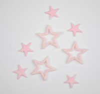 Sterne rosa Wachsverzierung Sterne rosa Wachsverzierung