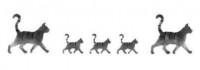 Motiv-Schablone Katzen Motiv-Schablone Katzen