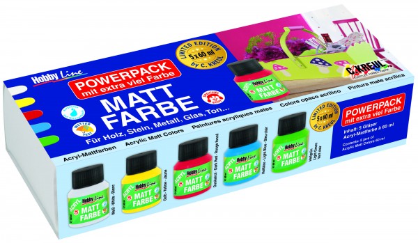 Hobby Line Acryl Mattfarbe Creativ Set XXL