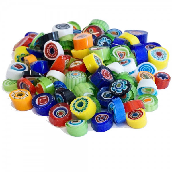 Millefiori - Ø 9-10 mm - Bunt Mix