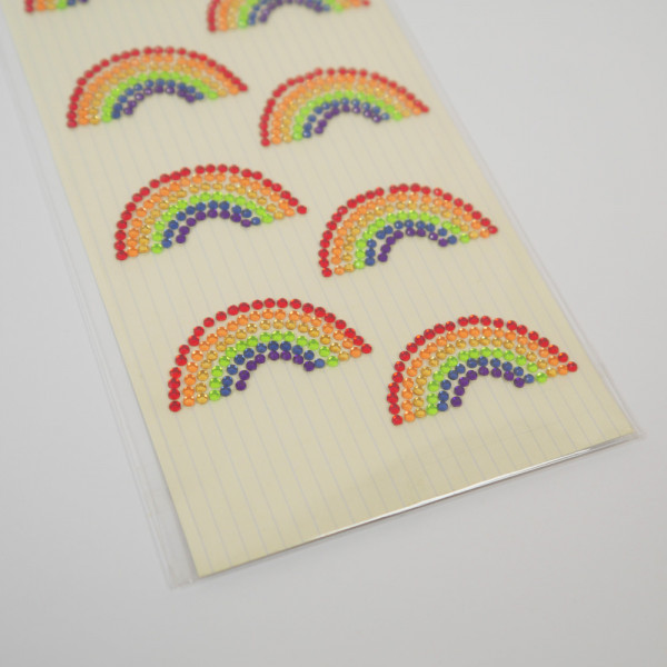 Regenbogen Glitzer Sticker 8 Stück