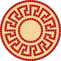 Mosaik Vorlagen - Maander | ∅ 30cm Mosaik Vorlagen - Maander | ∅ 30cm