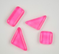 Mosaik Soft Glas poly neon pink nachtleuchtend Mosaik Soft Glas poly neon pink nachtleuchtend